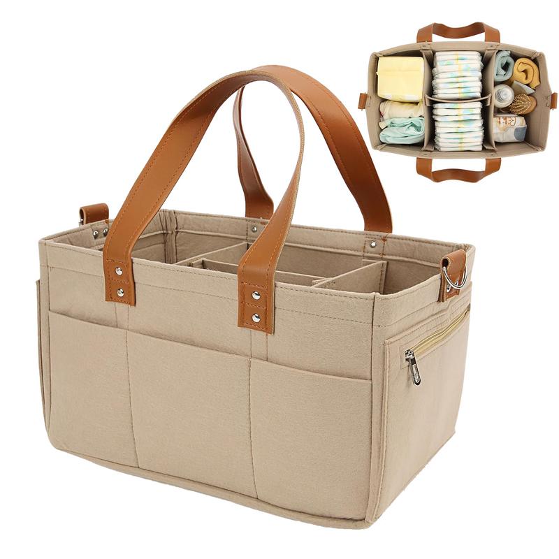 Baby Nursery Organization Ideas - Diaper Organizer Felt Large Capacity Baby