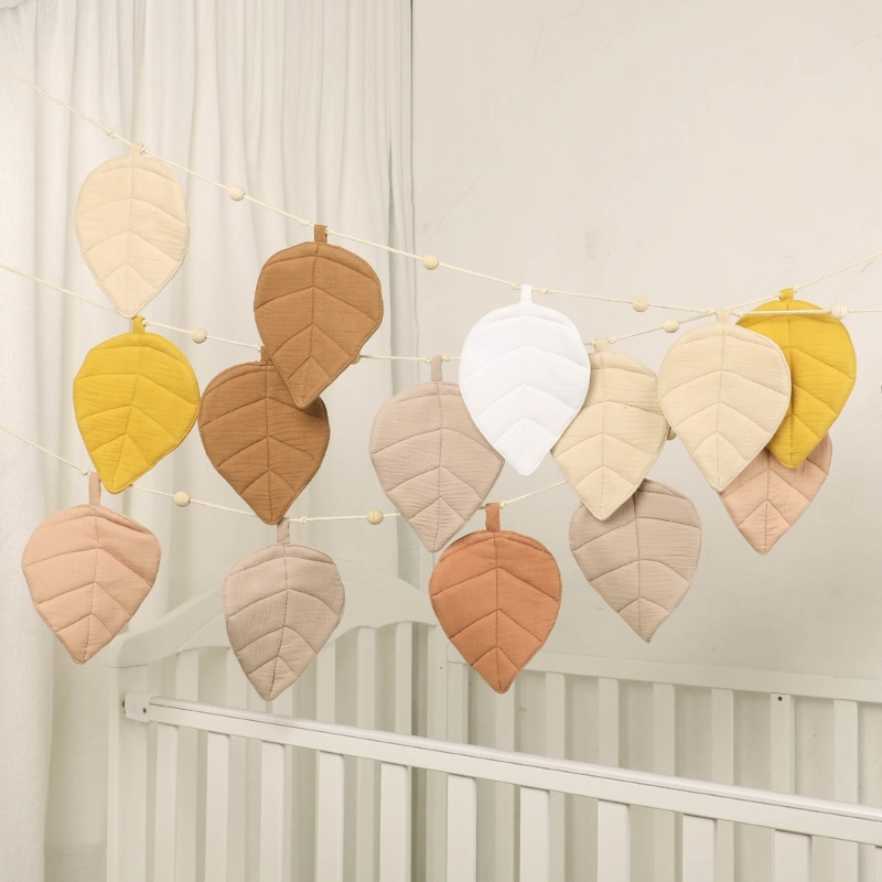 Baby Nursery Bunting - Organic Cotton Leaf Shape Baby Room