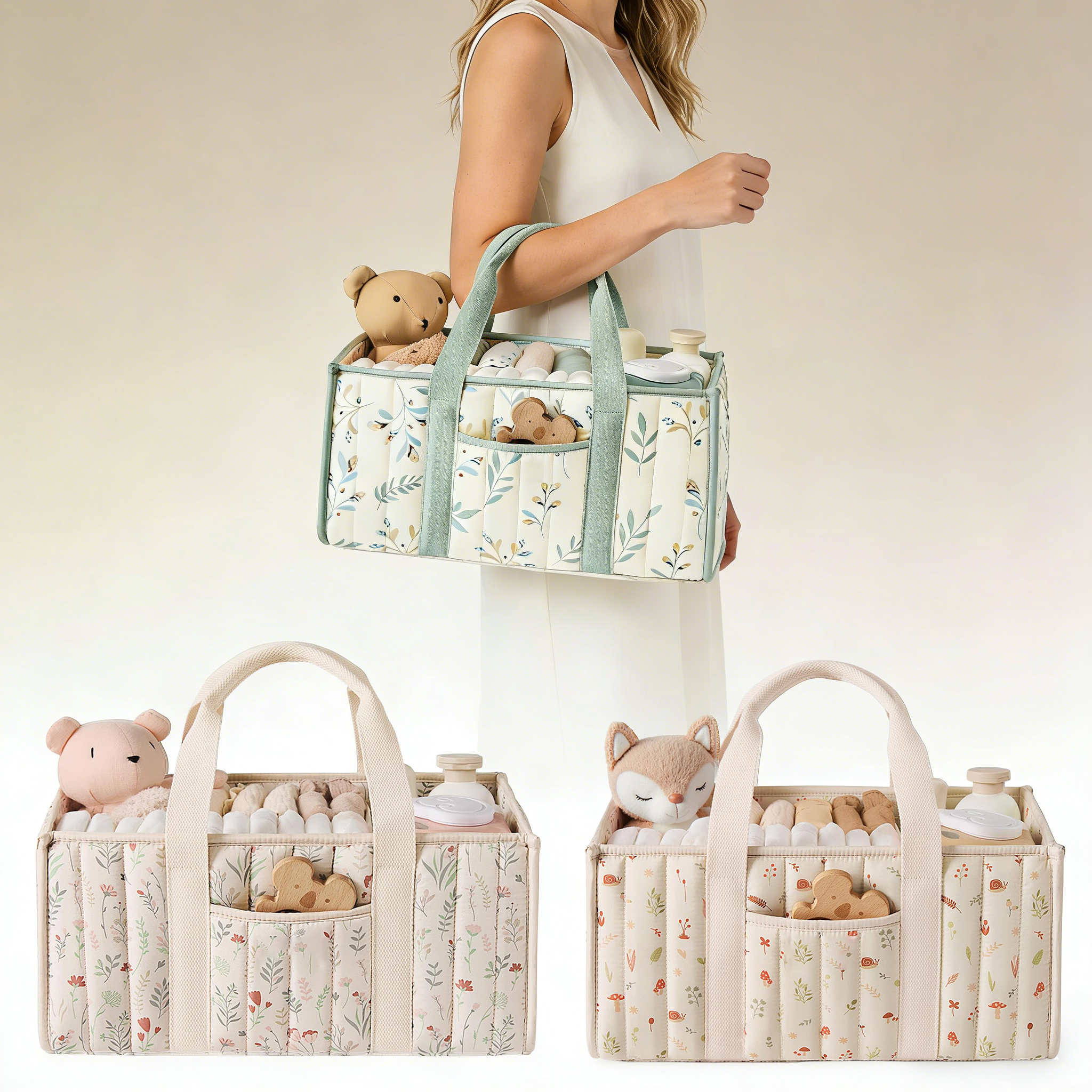 Baby Nursery Organization Ideas - Diaper Caddy Organizer, Stylish Nursery Storage