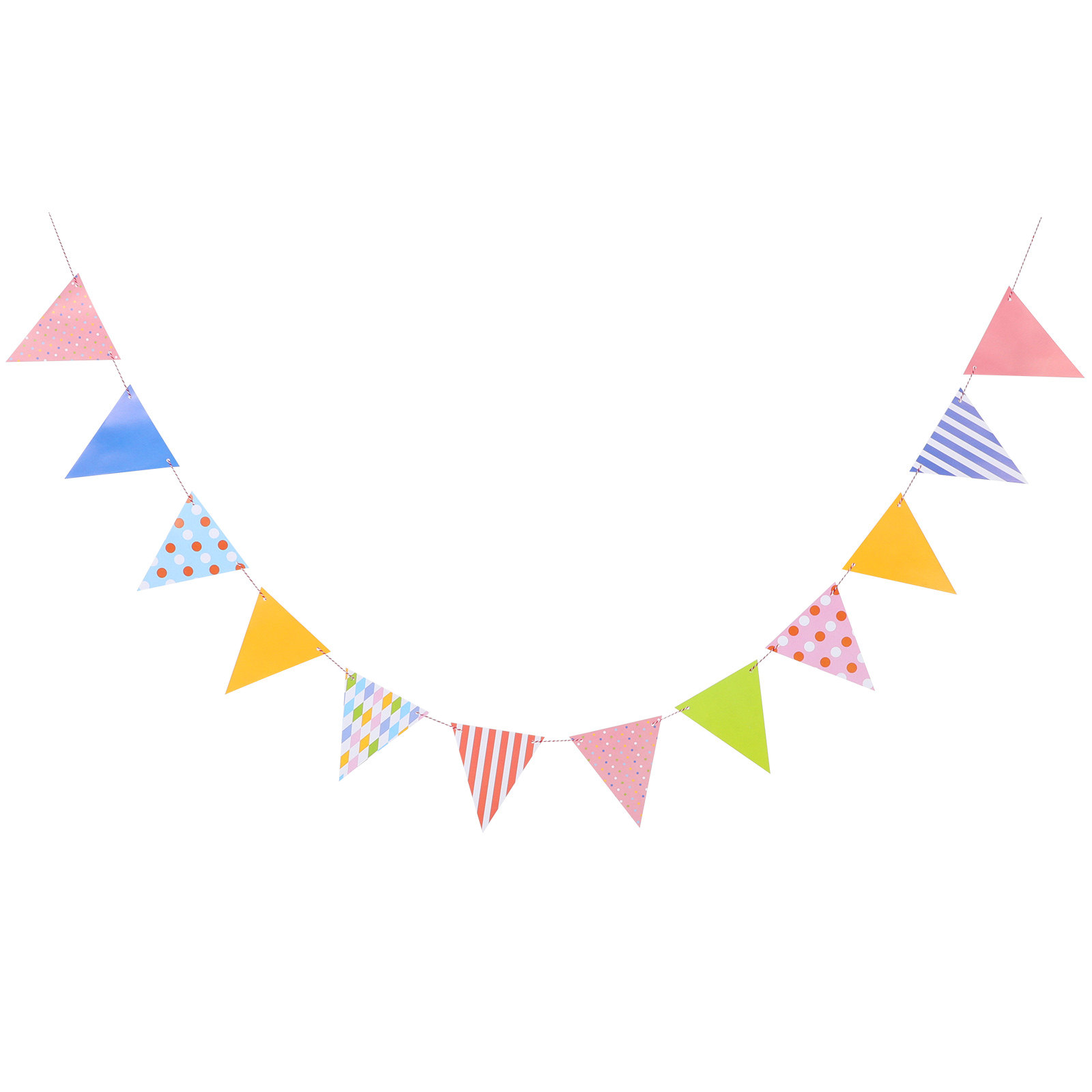 Baby Nursery Bunting - Colorful Triangle Paper Bunting Flags Garland