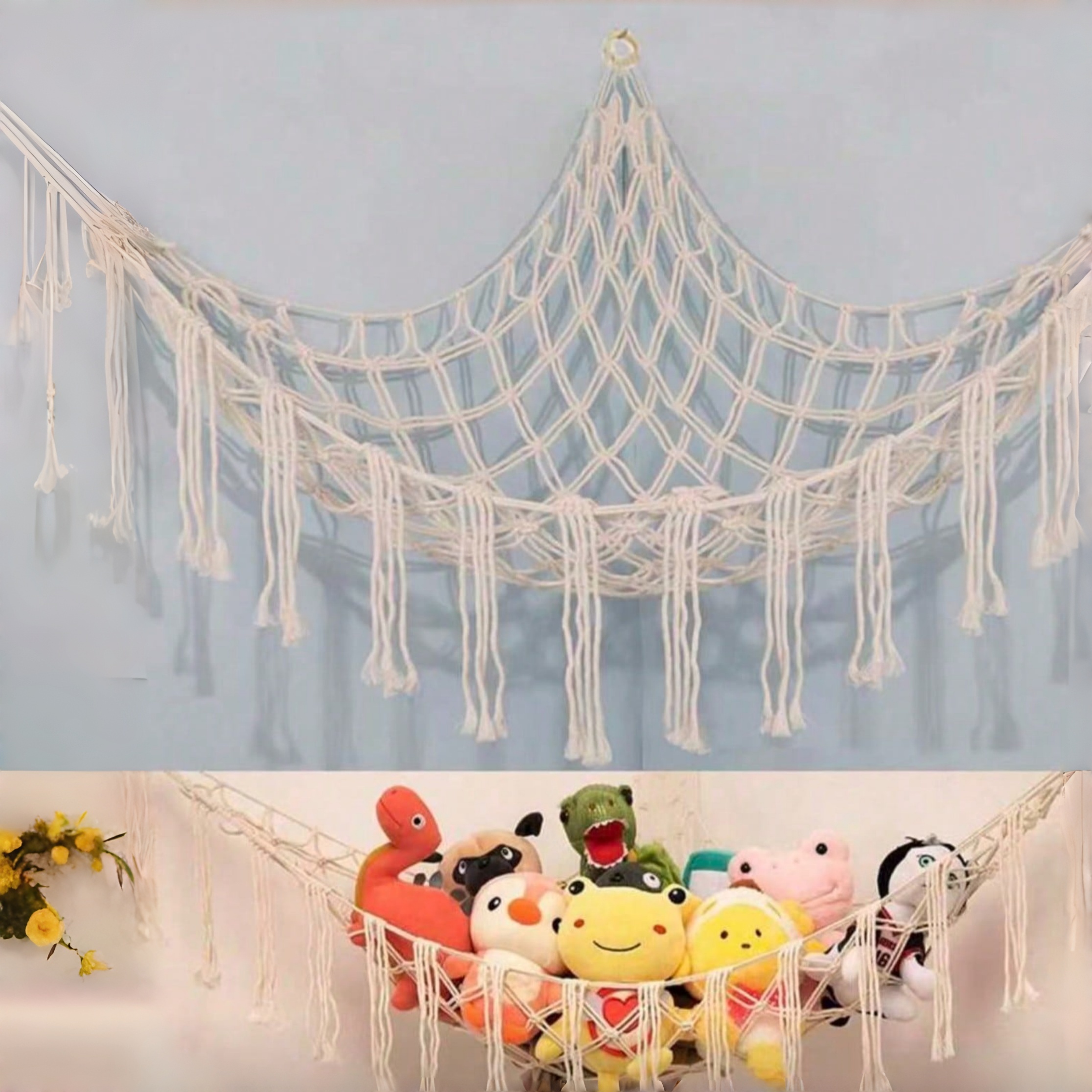 Baby Nursery Organization Ideas - Toy Stuffed Animal Storage Hammock Net