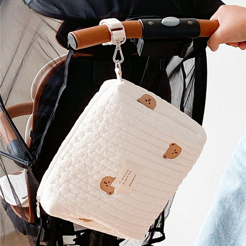 Diaper Caddy Organizer - Baby Diaper Bag Cotton Bear Shape