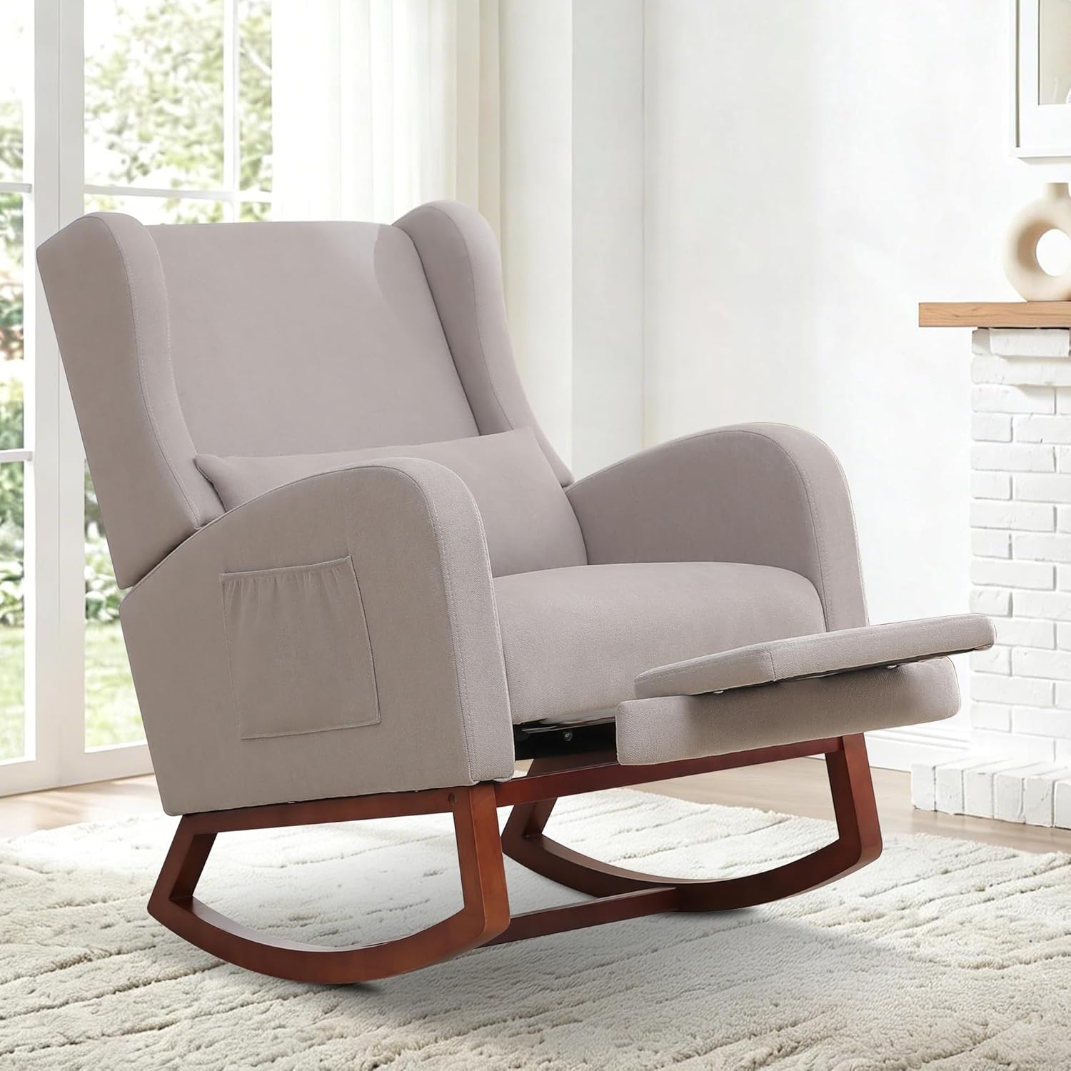 Rocking Chair Nursery - Nursery Rocking Chair，Rocking Chair with Foot