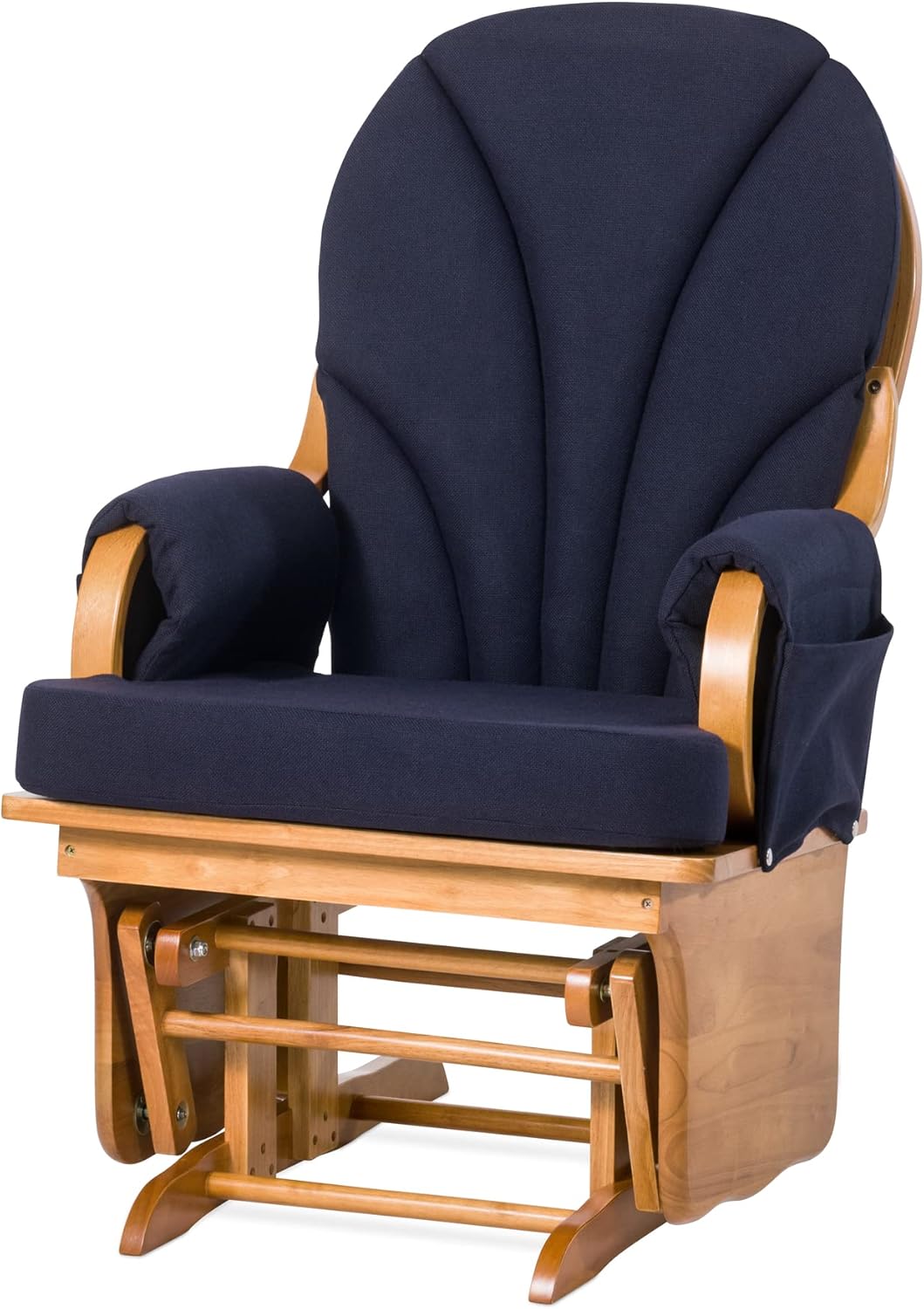Baby Nursery Glider Chair - Lullaby Wood Base Glider Rocker -
