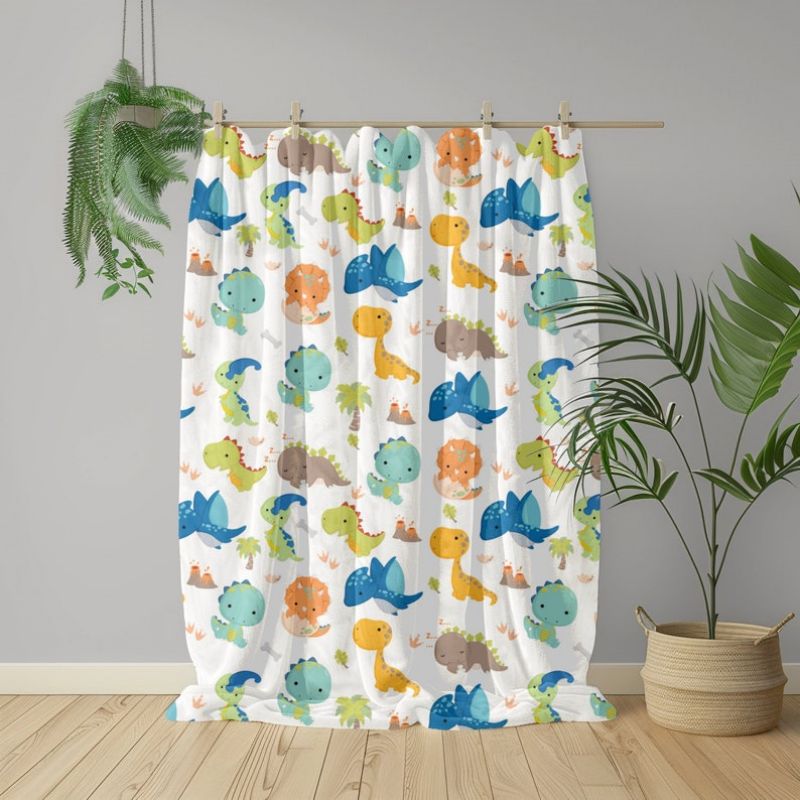 Baby Nursery Office - VIKAMA Cute Car Bus Flannel Blanket