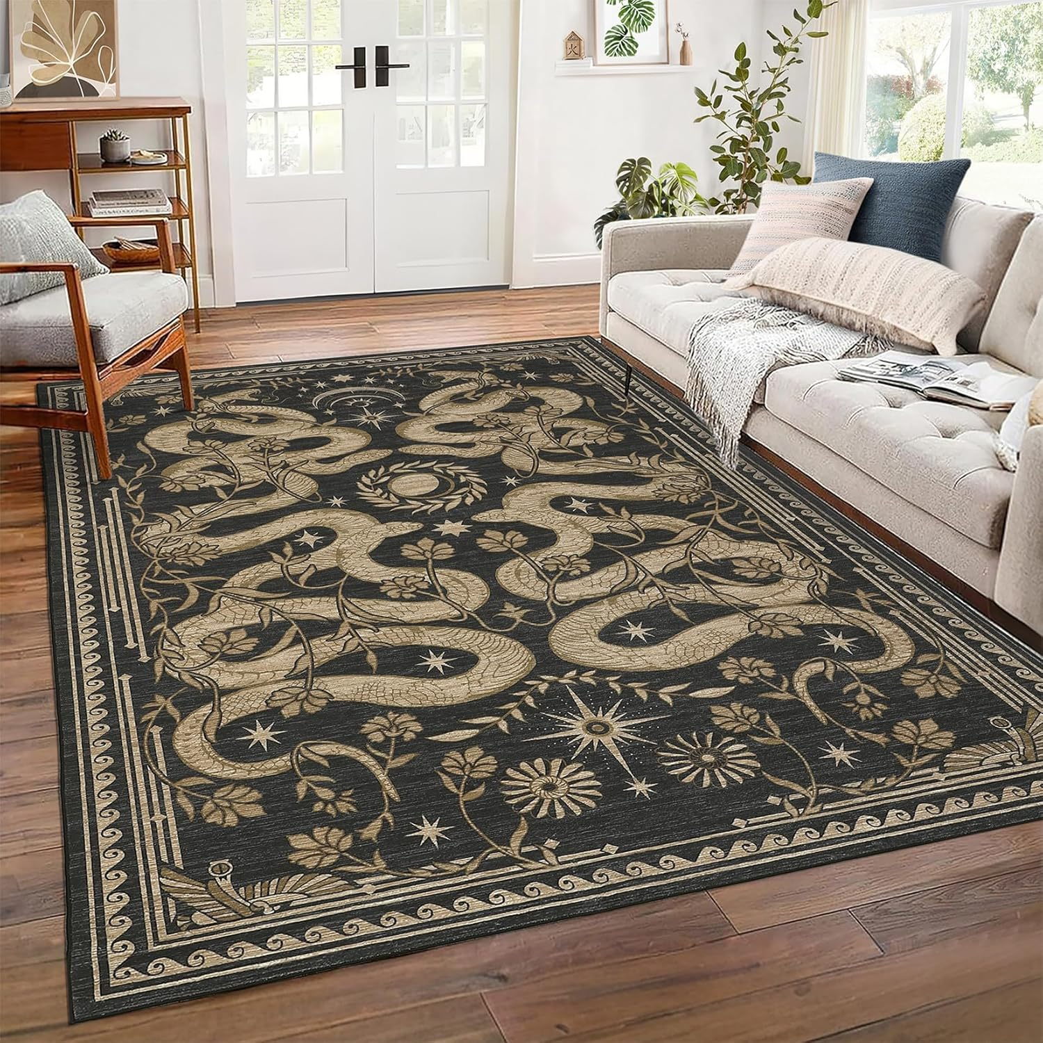 Baby Nursery Rug - Snake Washable Rugs for Living Room