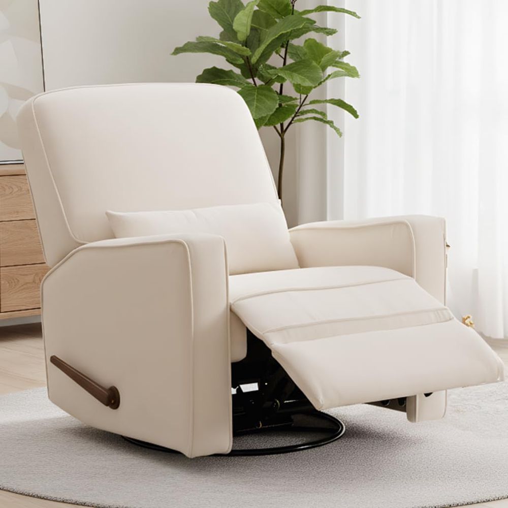 360° Swivel Upholstered Rockin - Baby Nursery Rocking Chair ulasan dan harga
