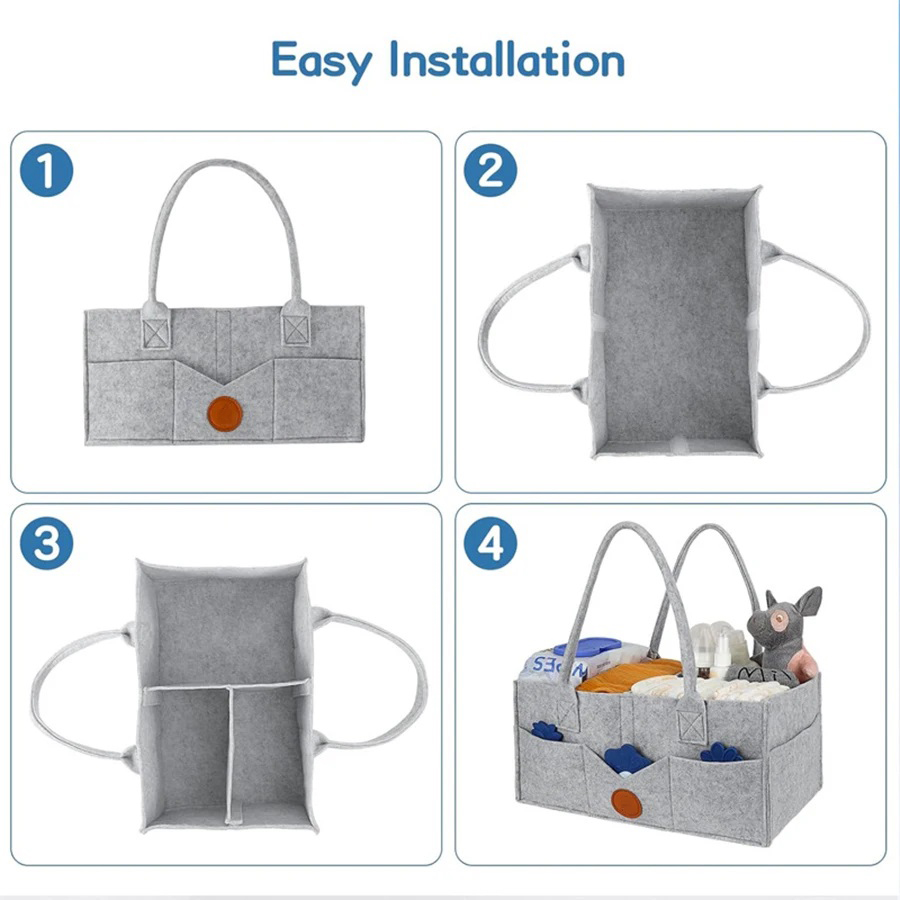 Children's Felt Diaper Storage - Diaper Caddy Organizer ulasan dan harga