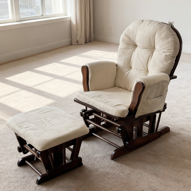 Modern Wood Glider Cushion Mat - Baby Nursery Glider Chair ulasan dan harga
