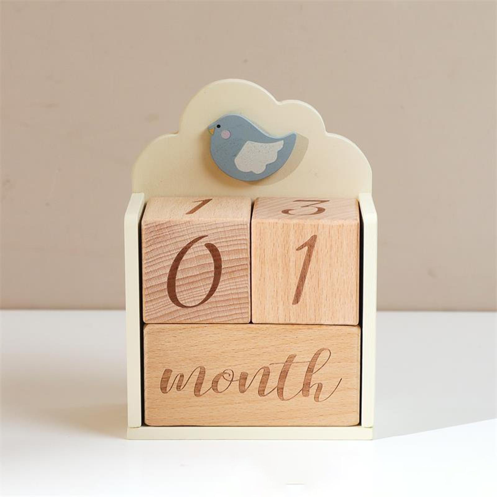 Wooden Baby Milestone Age Bloc - Baby Nursery Age ulasan dan harga