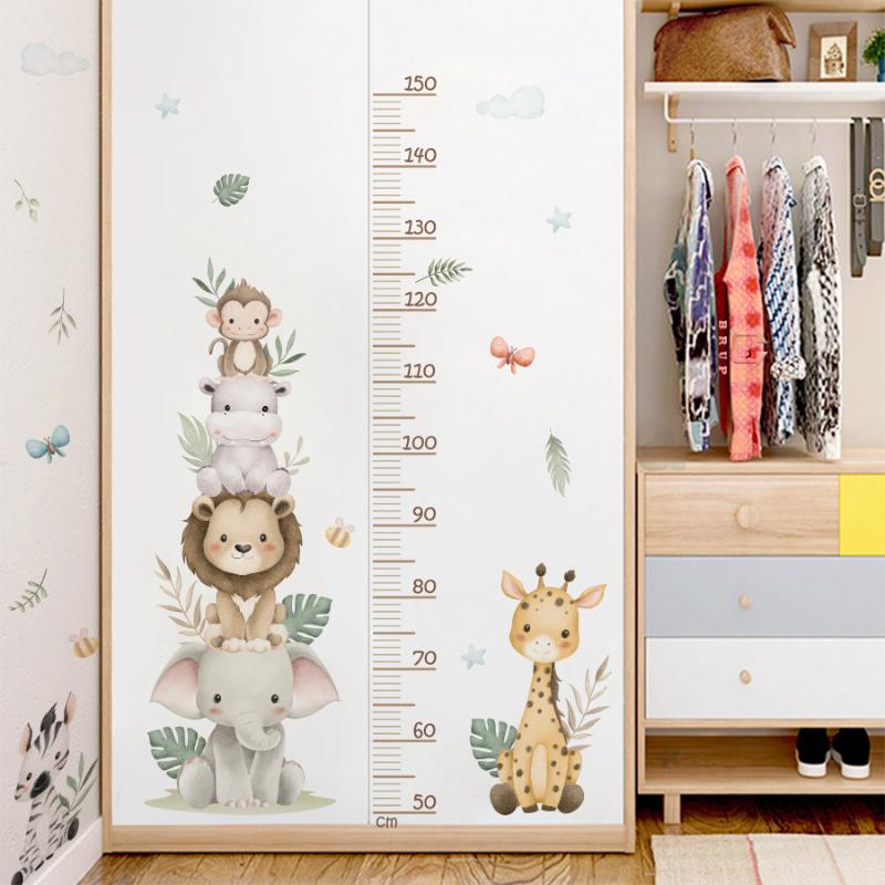 Children's Growth Chart Sticke - Baby Nursery Jungle Animals ulasan dan harga