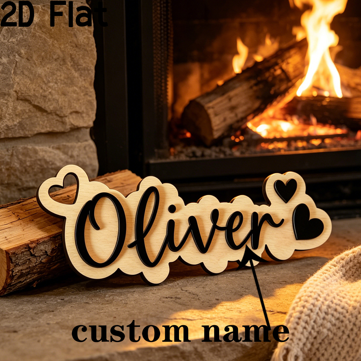 1Pc Custom Love Decor Wooden A - Baby Nursery Office ulasan dan harga