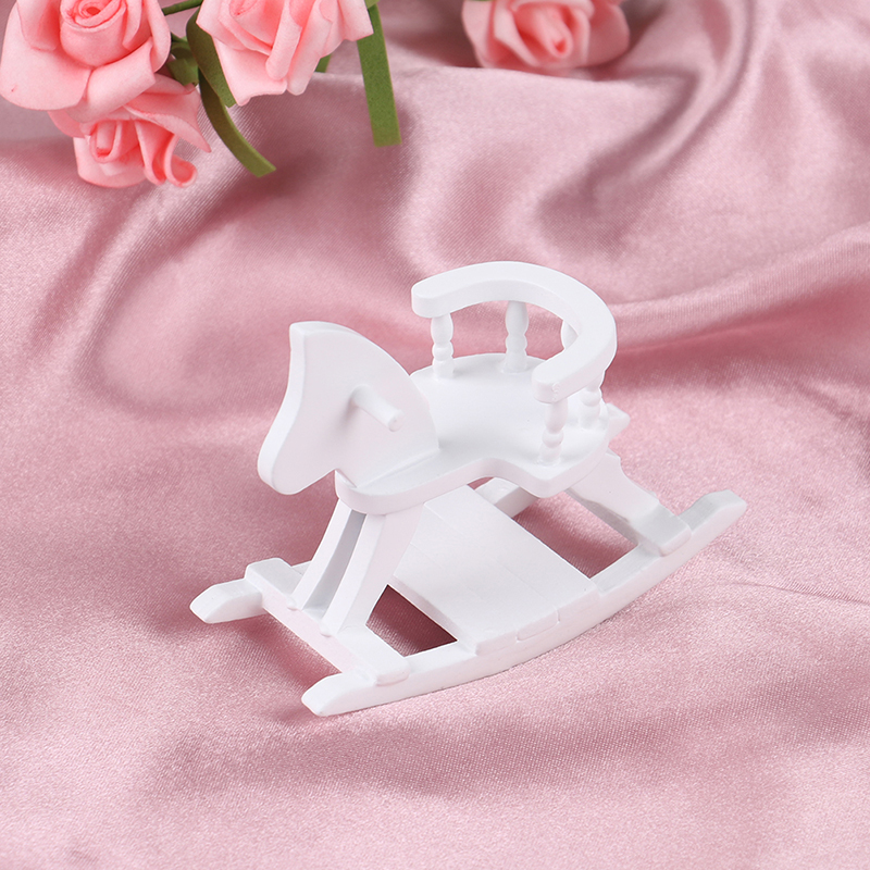 1/12 Dollhouse Miniature White - Rocking Chair Nursery ulasan dan harga