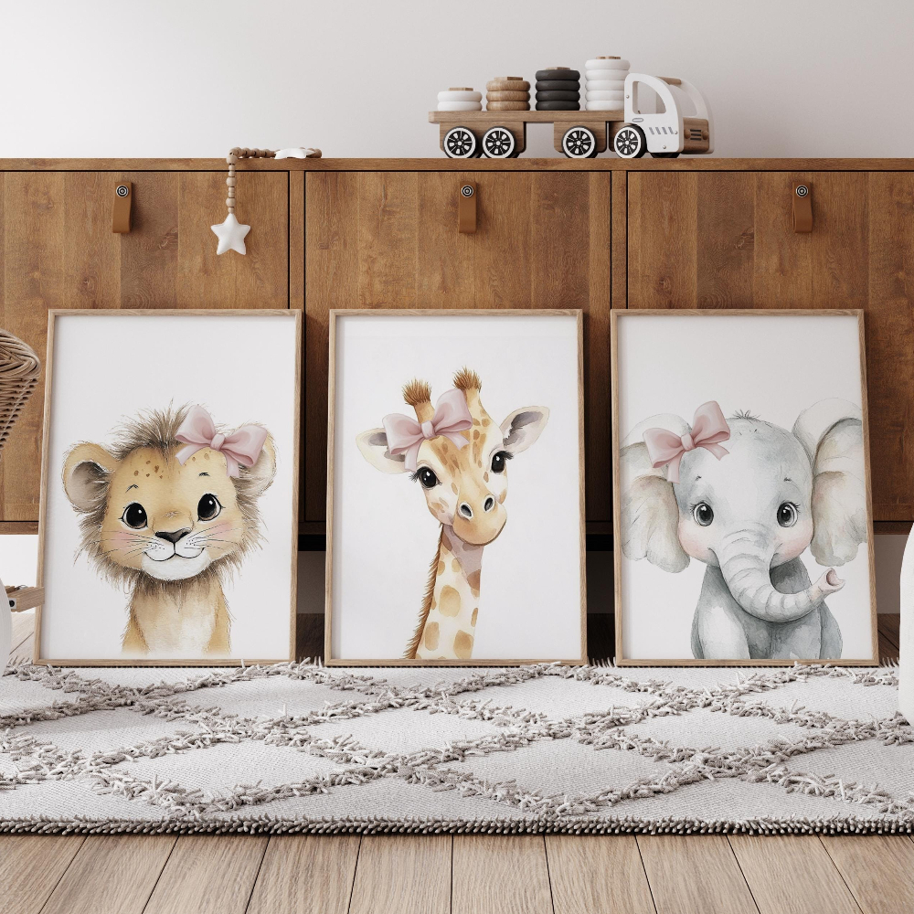 Baby Girl Nursery Wall Art Set - Baby Nursery Pink ulasan dan harga