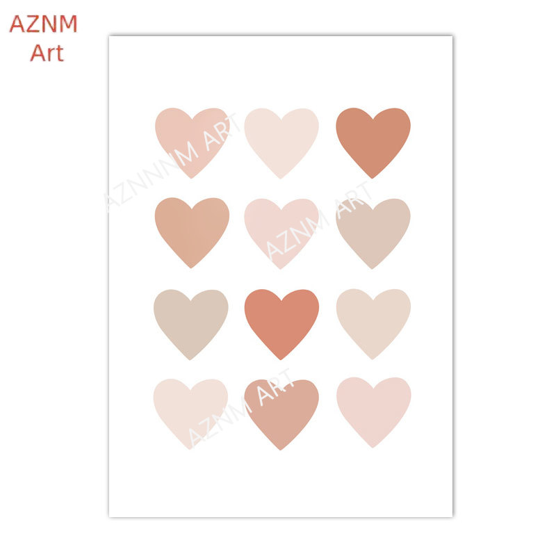 1/3PCS ，Cartoon Heart Rainbow  - Baby Nursery Pink ulasan dan harga