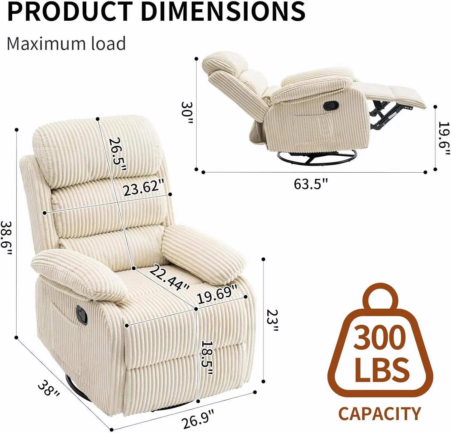 Adult 360° Rocking Recliner Ch - Rocking Chair Nursery ulasan dan harga