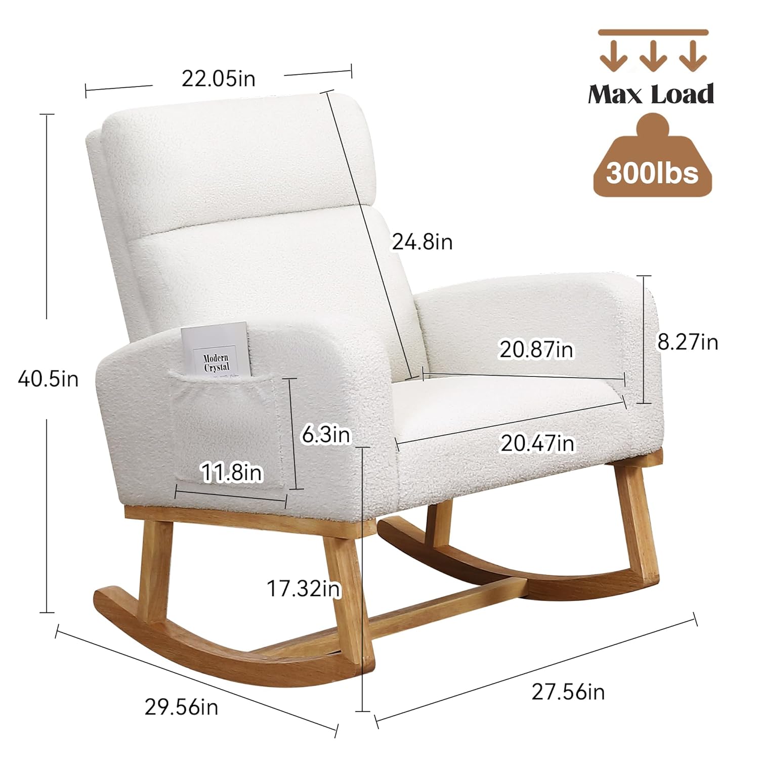Rocking Chair Nursery, Sherpa  - Rocking Chair Nursery ulasan dan harga