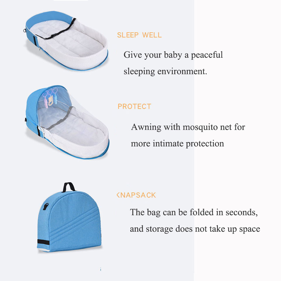 Portable Travel Baby Crib Fold - Rocking Chair Nursery ulasan dan harga