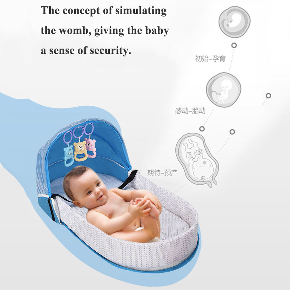 Portable Travel Baby Crib Fold - Rocking Chair Nursery ulasan dan harga