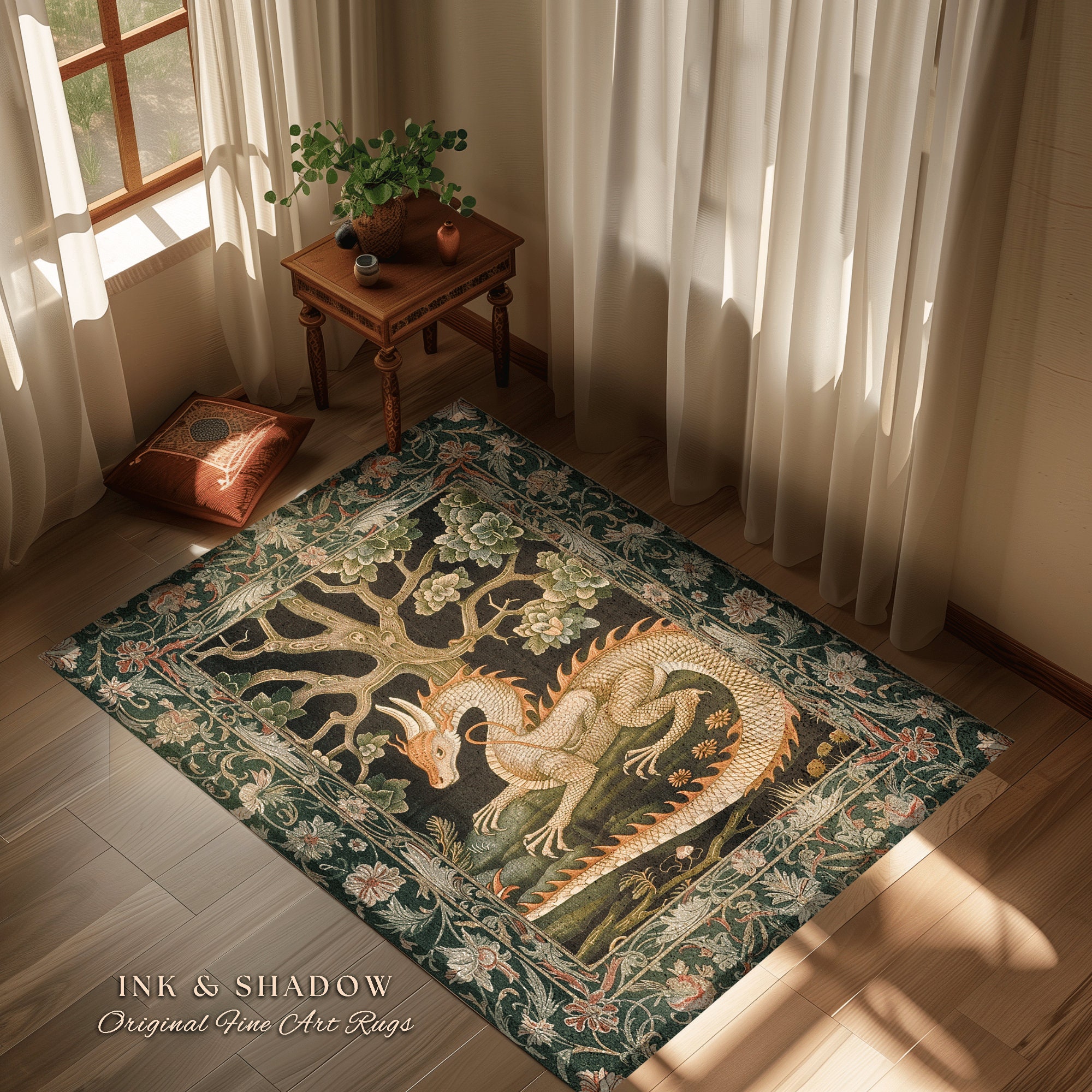 Enchanted Woods Dragon Rug Med - Baby Nursery Rug ulasan dan harga