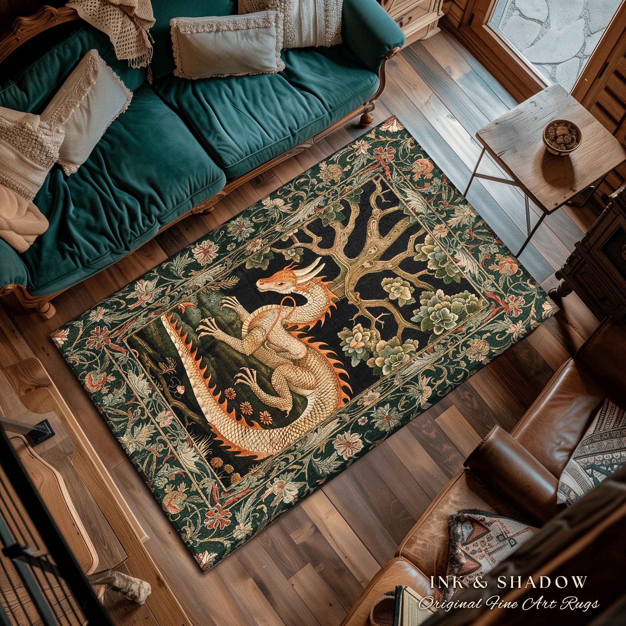 Enchanted Woods Dragon Rug Med - Baby Nursery Rug ulasan dan harga
