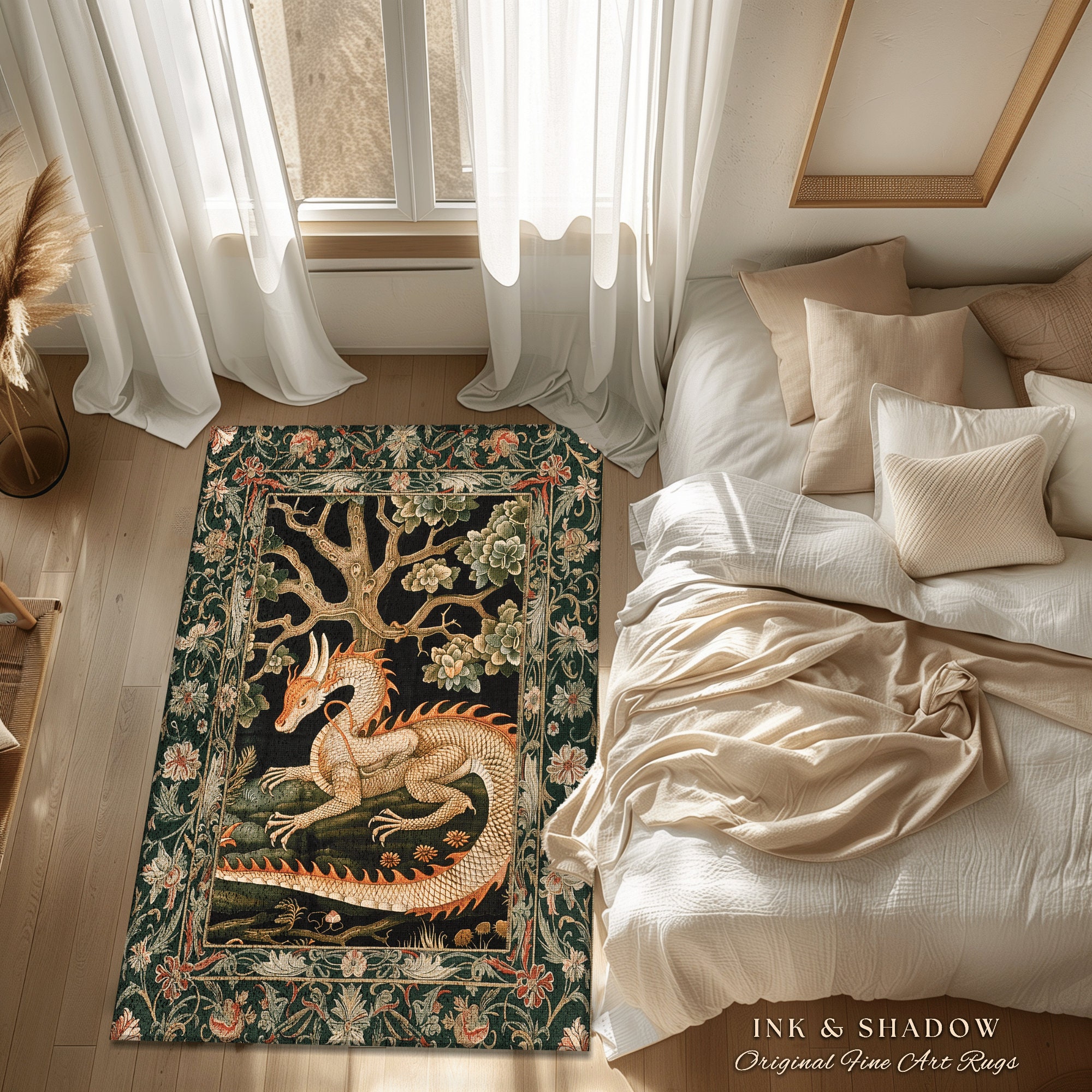 Enchanted Woods Dragon Rug Med - Baby Nursery Rug ulasan dan harga