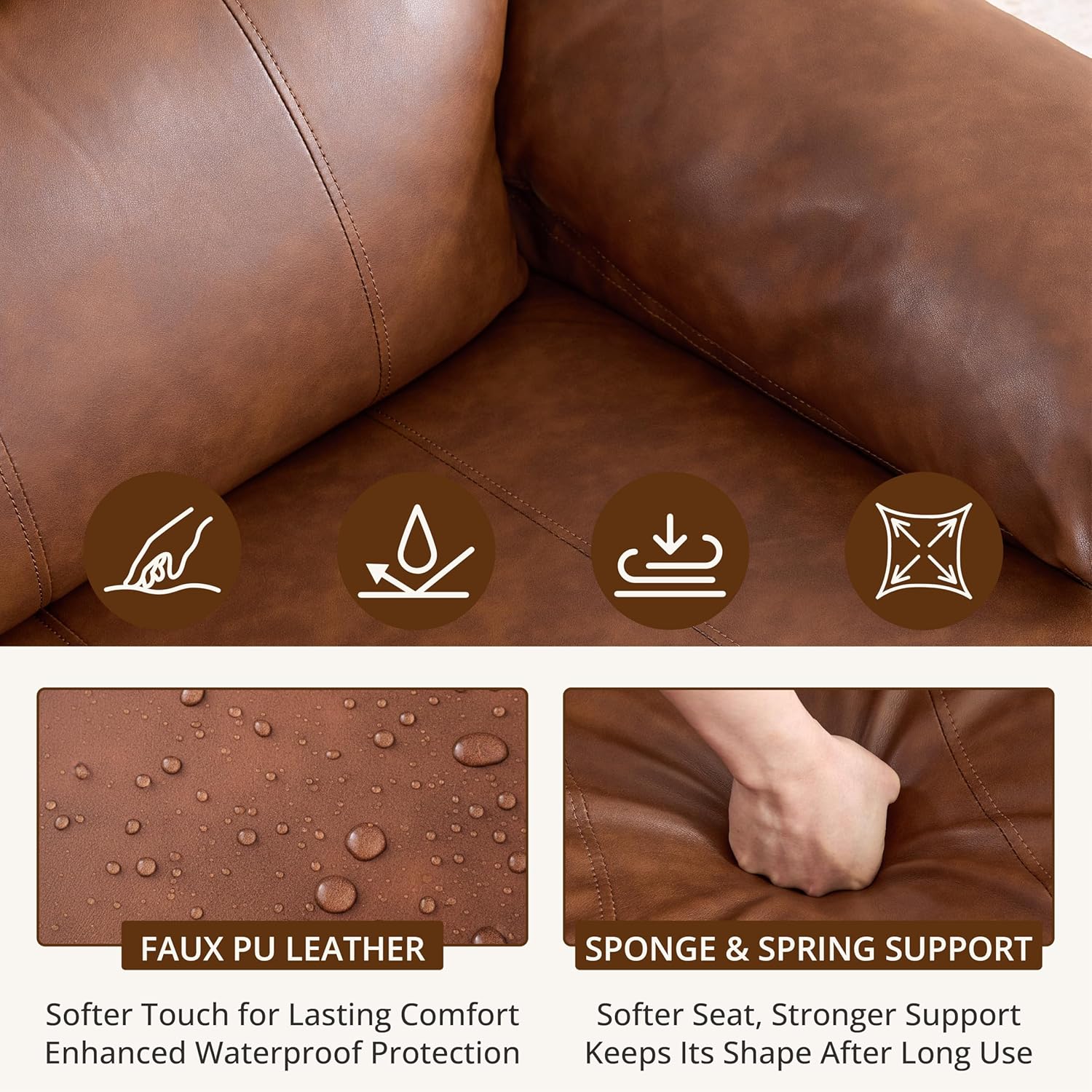 360° Swivel Rocking Leather Re - Rocking Chair Nursery ulasan dan harga