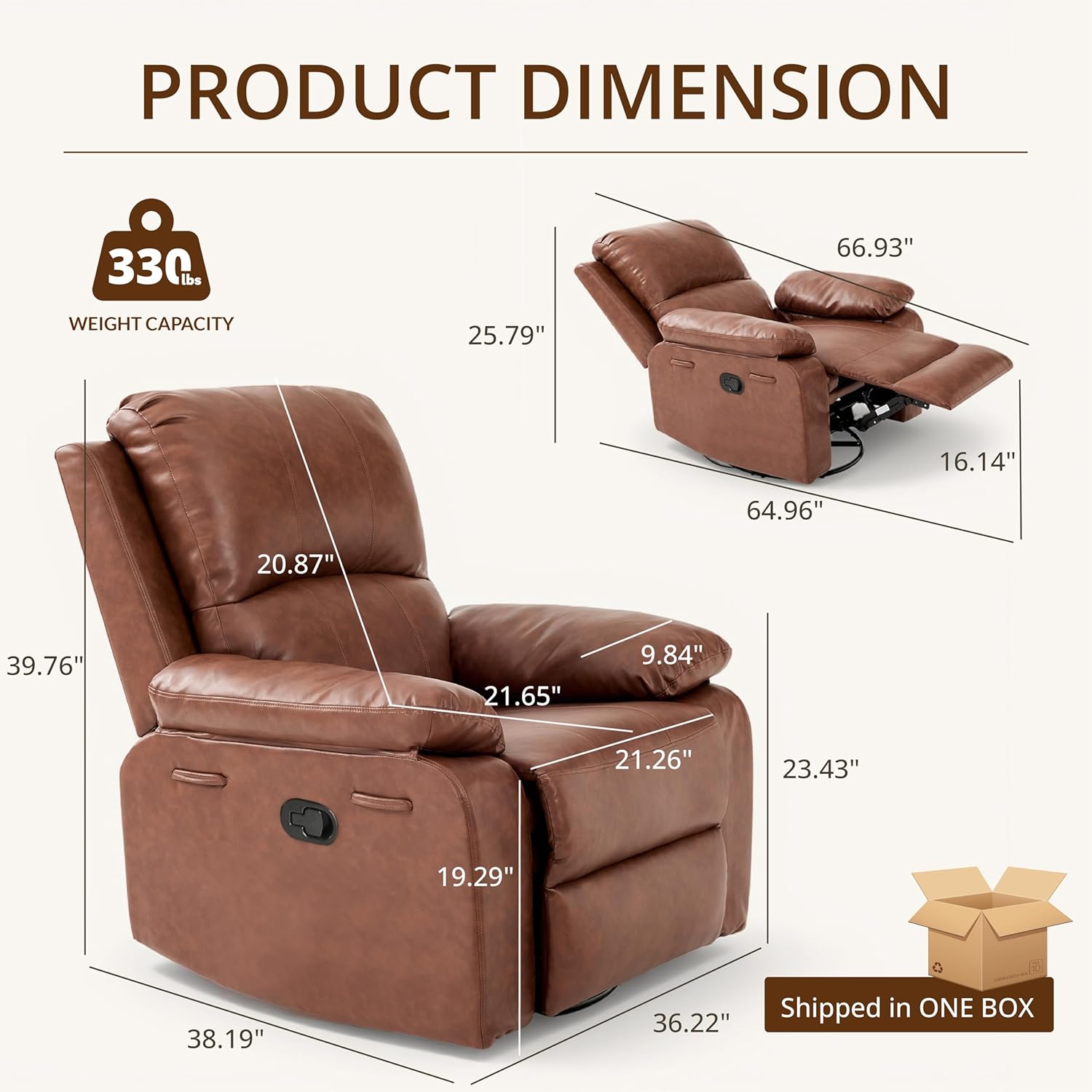 360° Swivel Rocking Leather Re - Rocking Chair Nursery ulasan dan harga