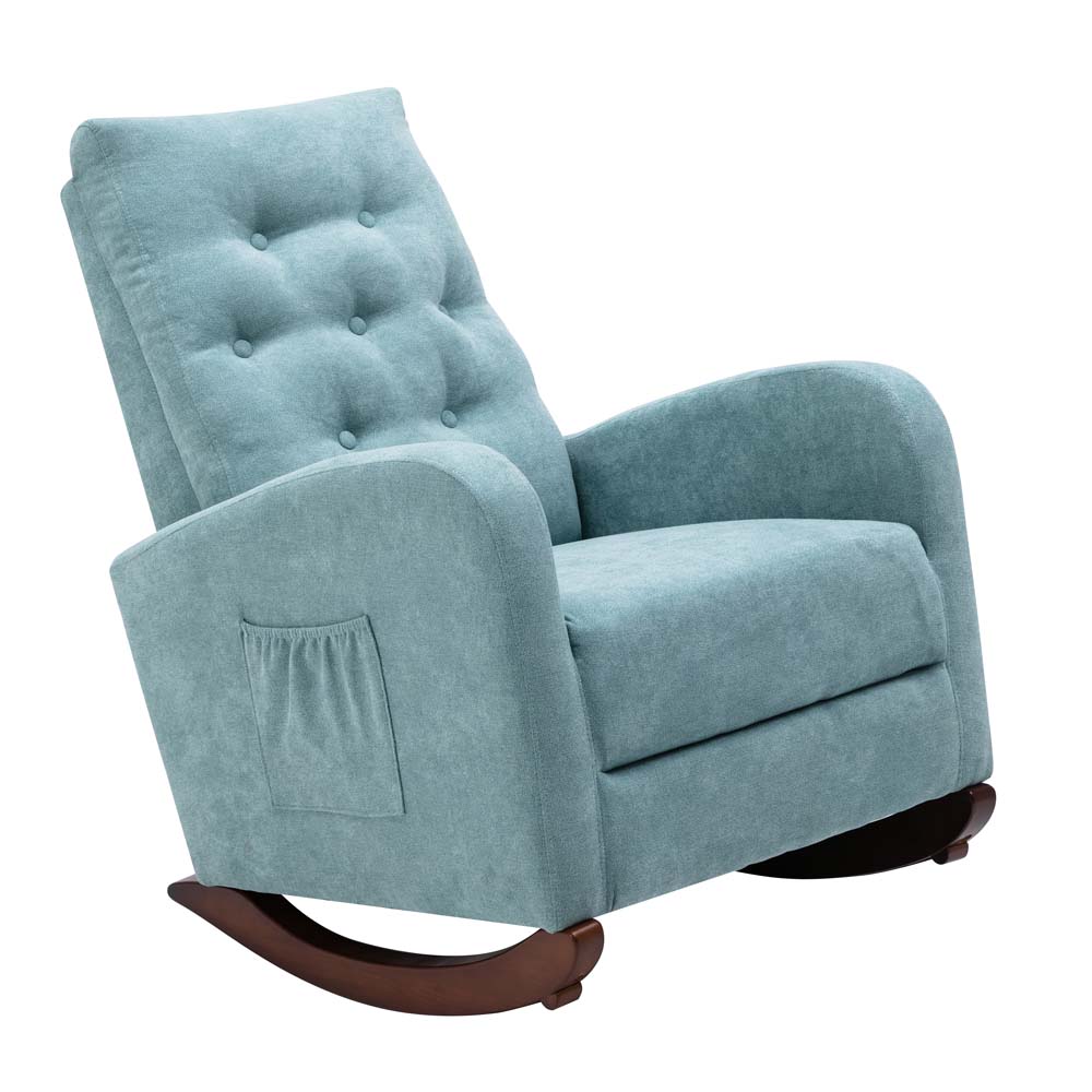 High Back Modern Fabric Leisur - Baby Nursery Rocking Chair ulasan dan harga