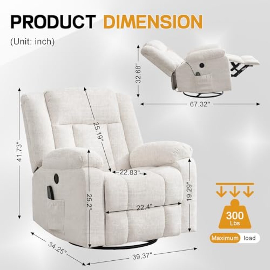 Rocker Recliner, Glider Reclin - Rocking Chair Nursery ulasan dan harga