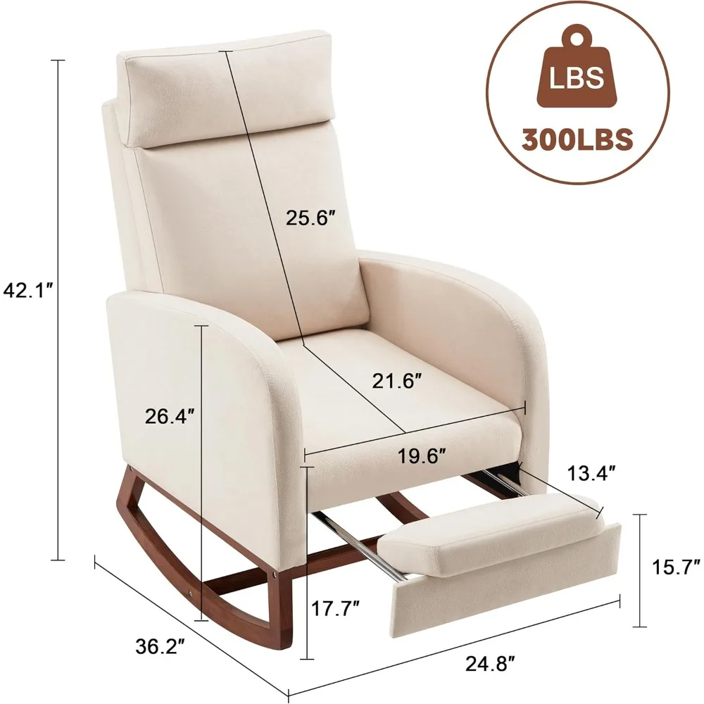 High-Back Nursery Rocking Chai - Baby Nursery Glider Chair ulasan dan harga