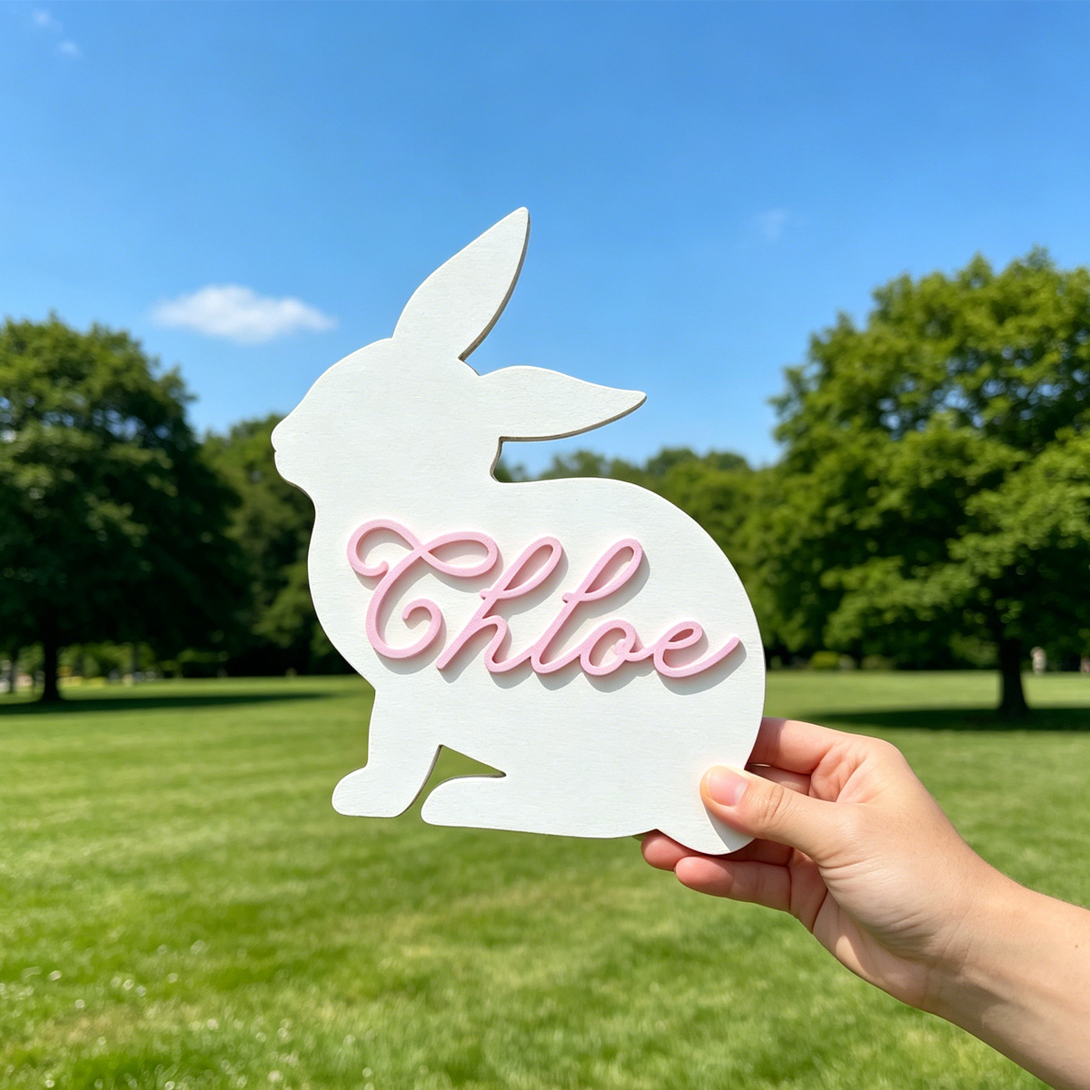 1Pc Custom Cute Bunny Name Woo - Baby Nursery Office ulasan dan harga