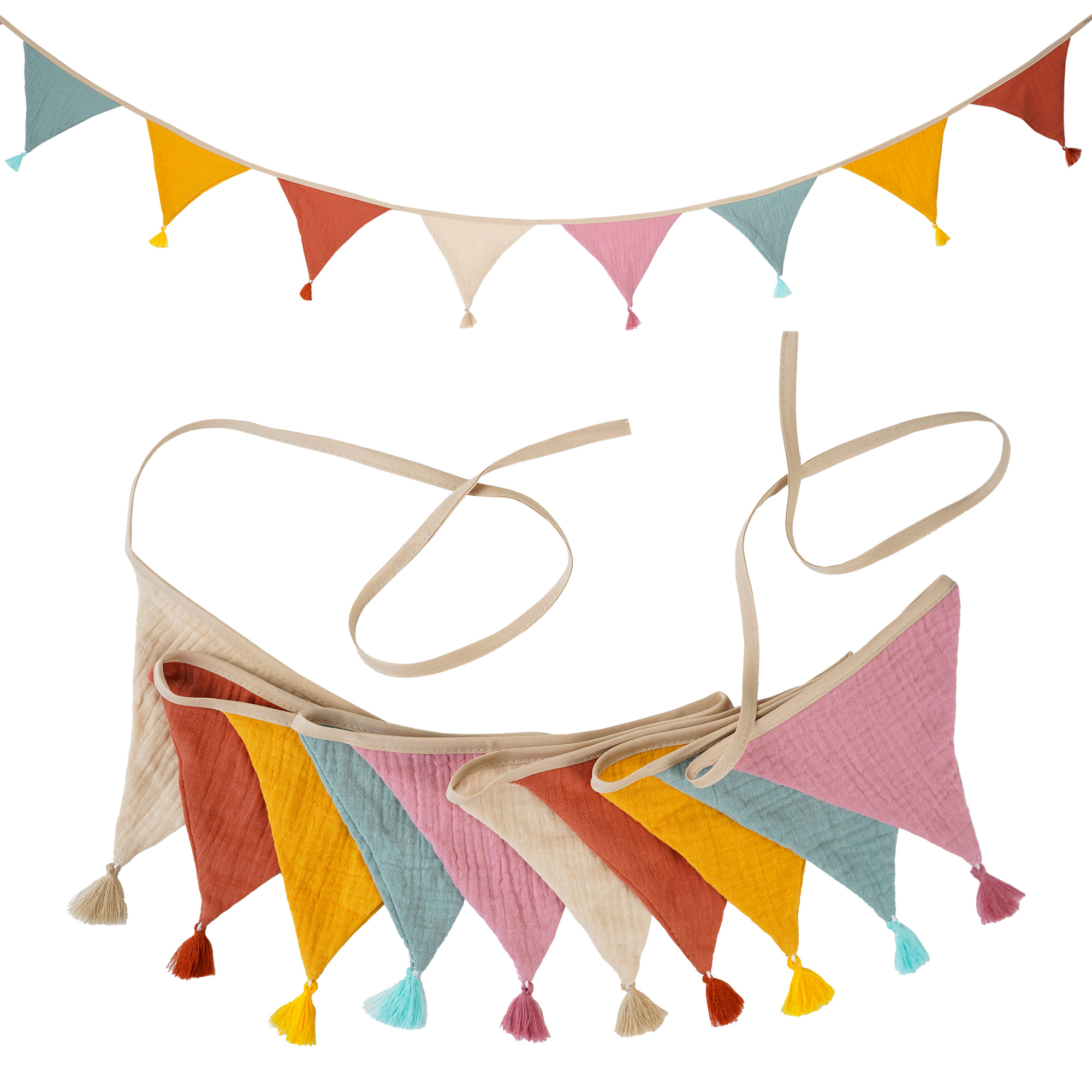 2.6M/8.5FT Nursery Fabric Bunt - Baby Nursery Bunting ulasan dan harga
