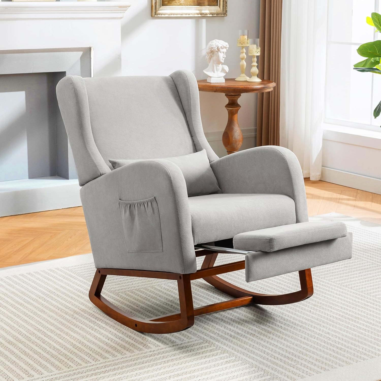 Nursery Rocking Chair with Foo - Rocking Chair Nursery ulasan dan harga