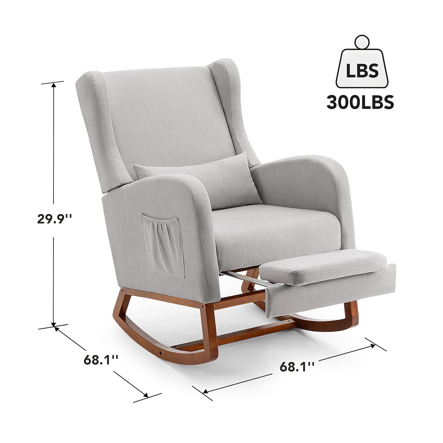 Nursery Rocking Chair with Foo - Rocking Chair Nursery ulasan dan harga