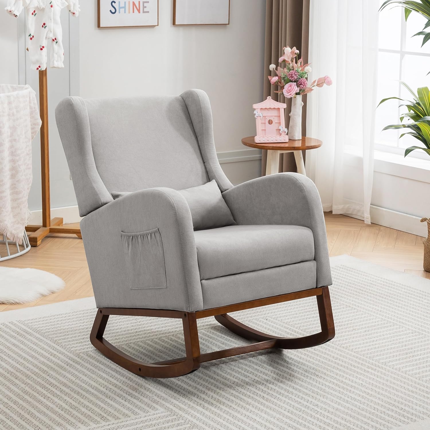 Nursery Rocking Chair with Foo - Rocking Chair Nursery ulasan dan harga