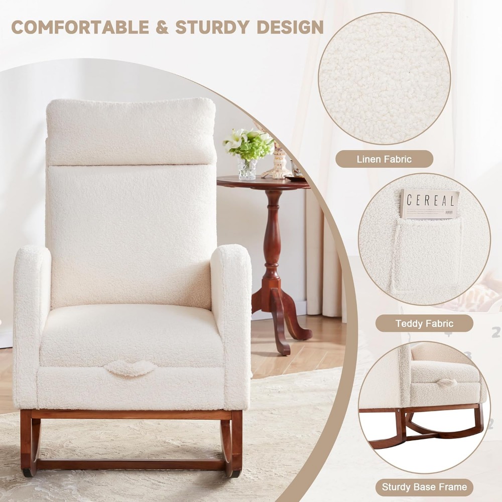 Rocking Chair Nursery Chair wi - Baby Nursery Glider Chair ulasan dan harga