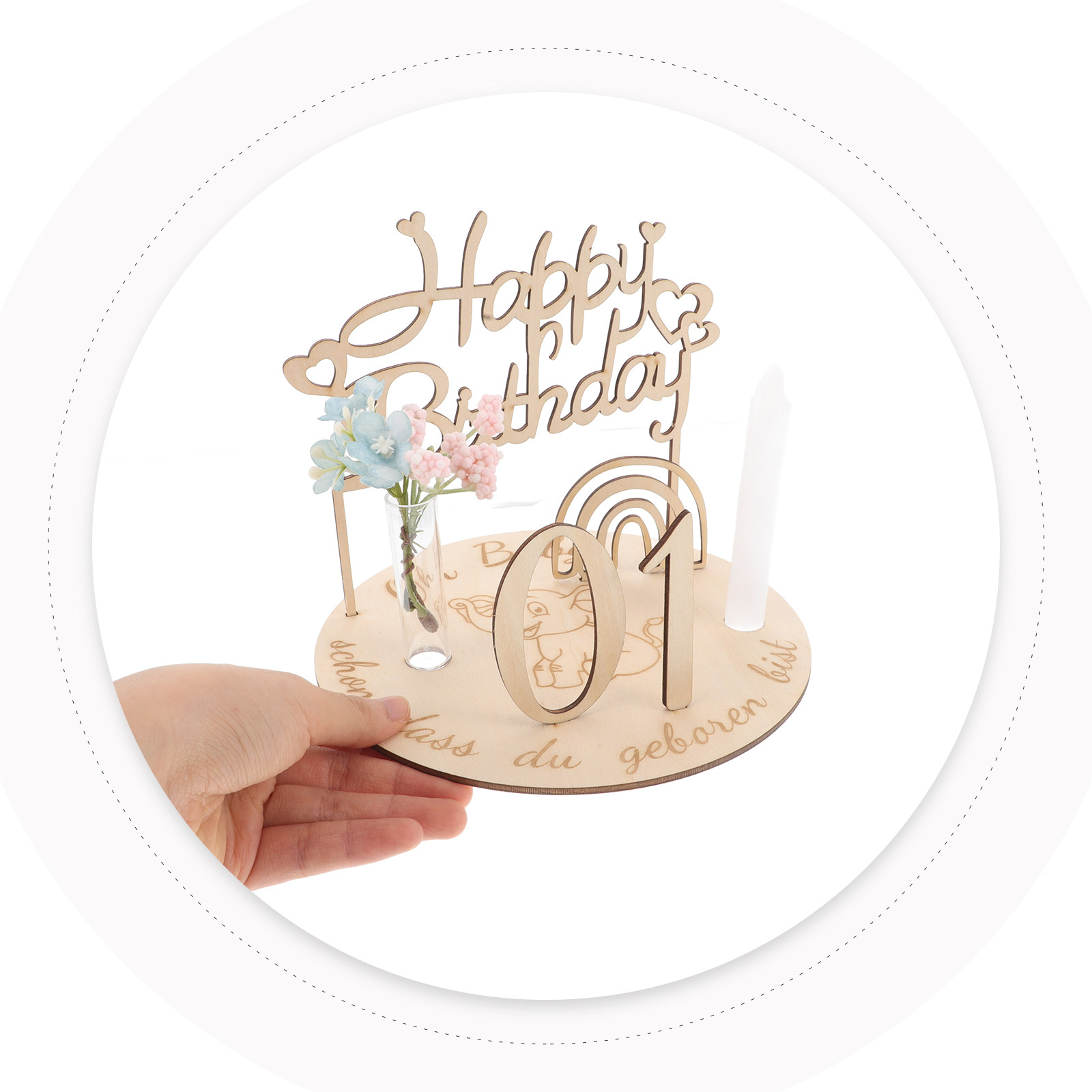 1Set DIY Wooden Milestone Birt - Baby Nursery Age ulasan dan harga