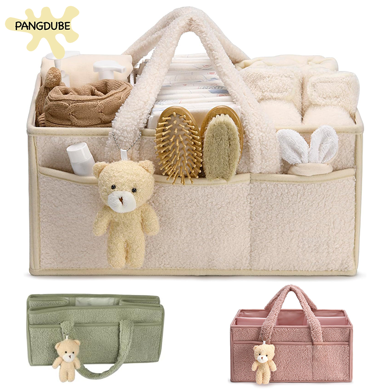 PANGDUBE Plush Diaper Stackers - Diaper Caddy Organizer ulasan dan harga