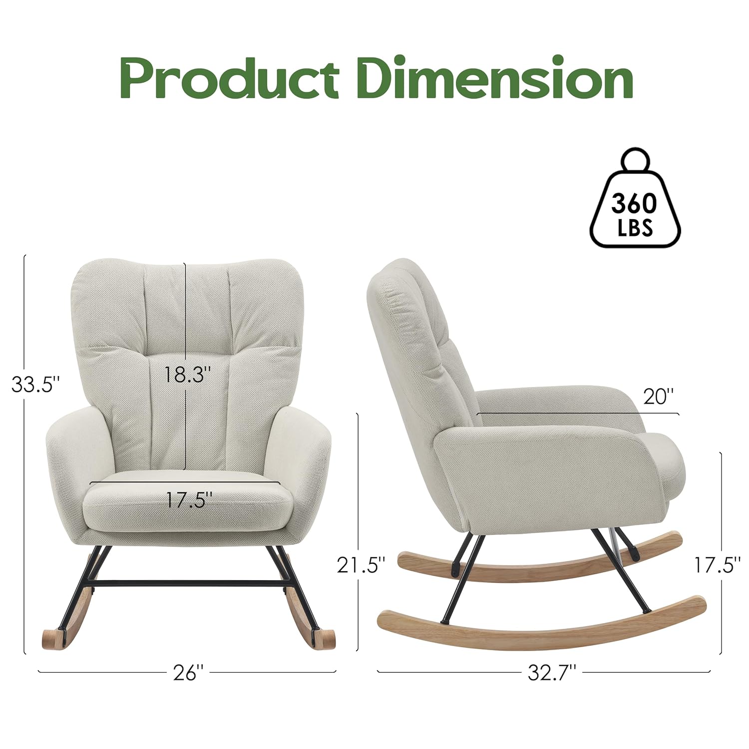 Rocking Chair Nursery, Teddy B - Baby Nursery Rocking Chair ulasan dan harga