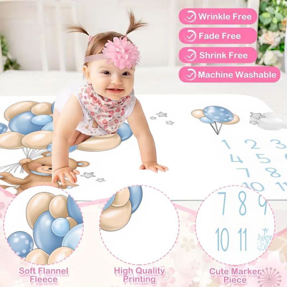 Baby Blanket with Cute Cartoon - Baby Nursery Colors ulasan dan harga