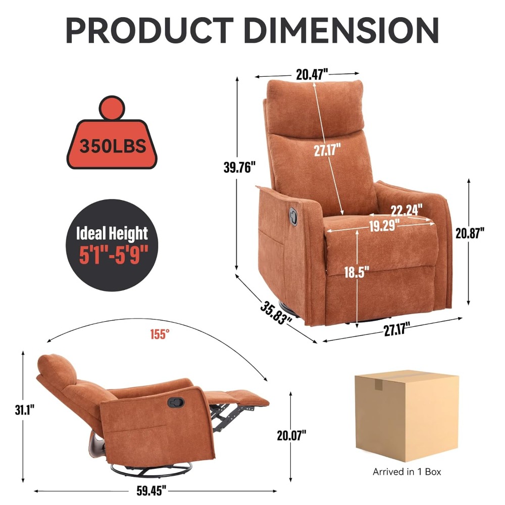 USA Shipping 360 Swivel Rockin - Rocking Chair Nursery ulasan dan harga