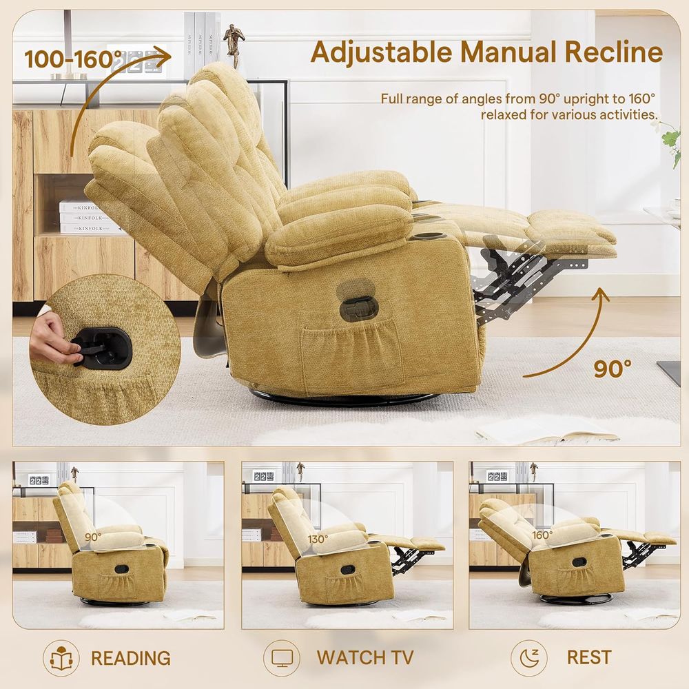 360° Swivel Rocker Recliner Ch - Rocking Chair Nursery ulasan dan harga
