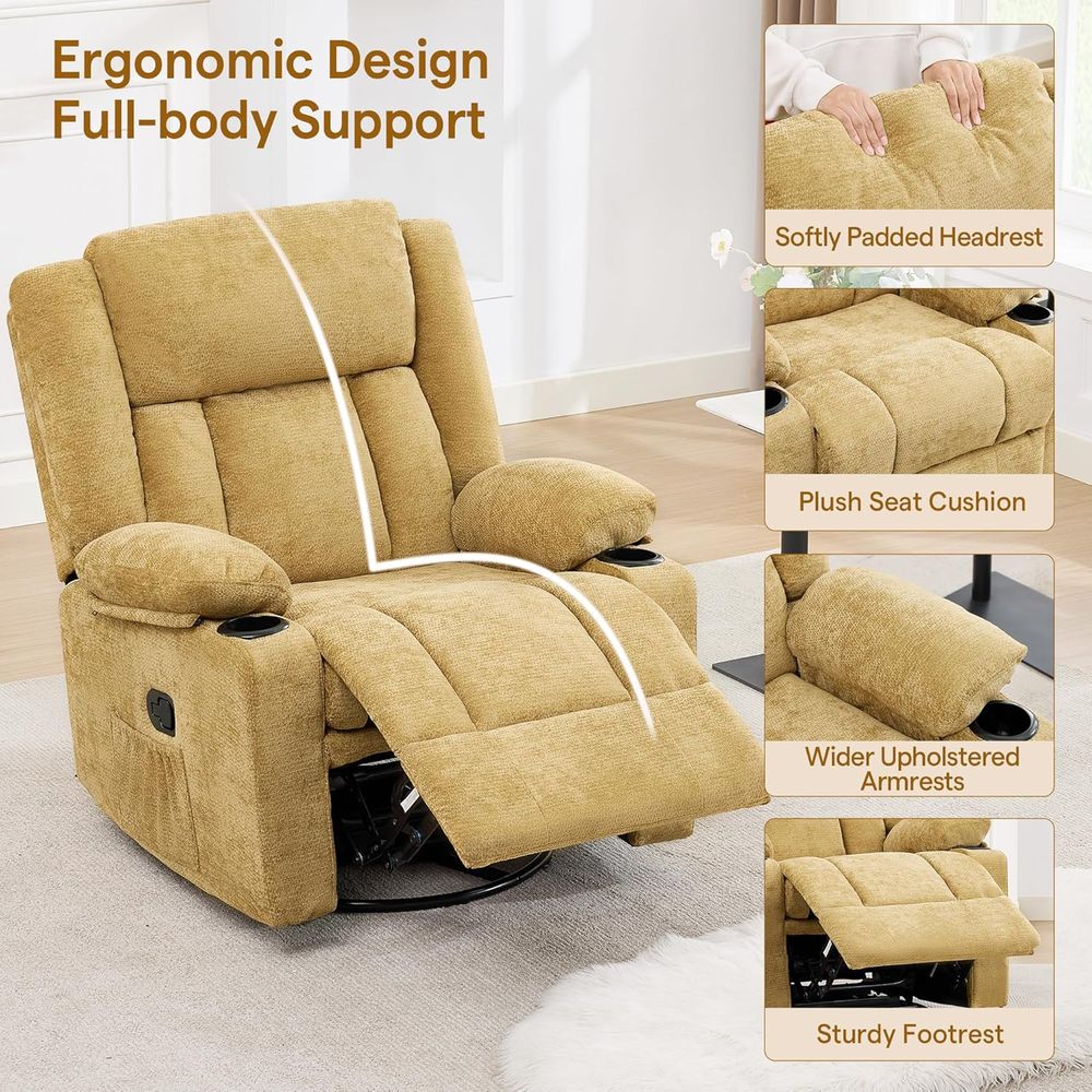 360° Swivel Rocker Recliner Ch - Rocking Chair Nursery ulasan dan harga