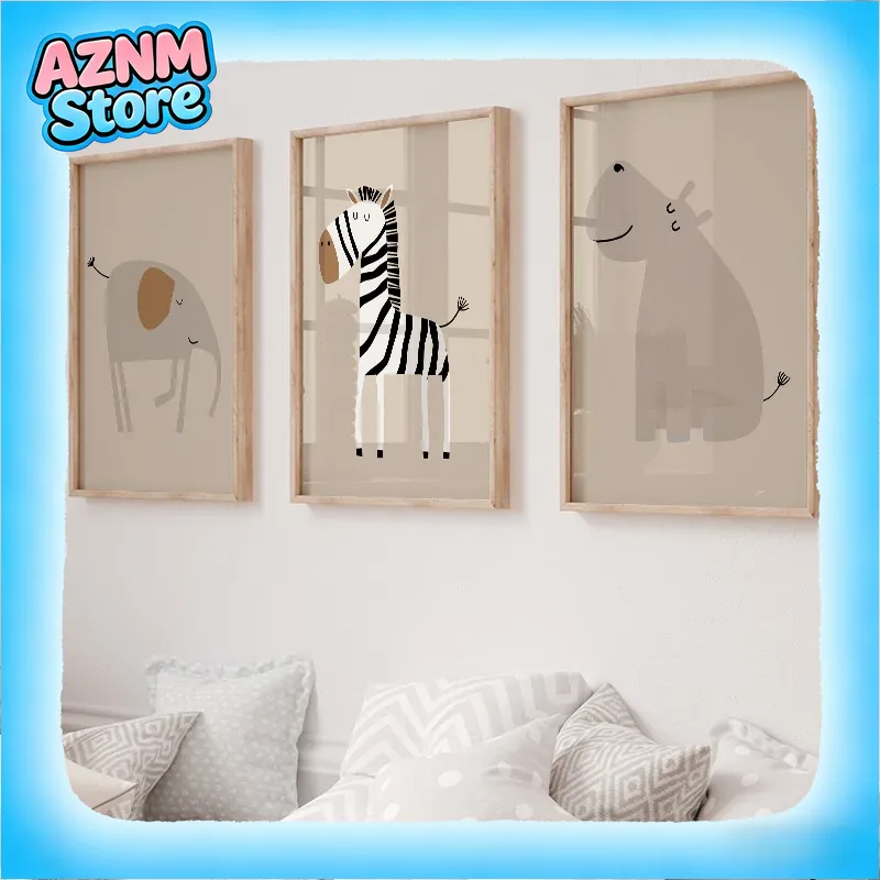 Lion Tiger Elephant Giraffe Ju - Baby Nursery Jungle Animals ulasan dan harga