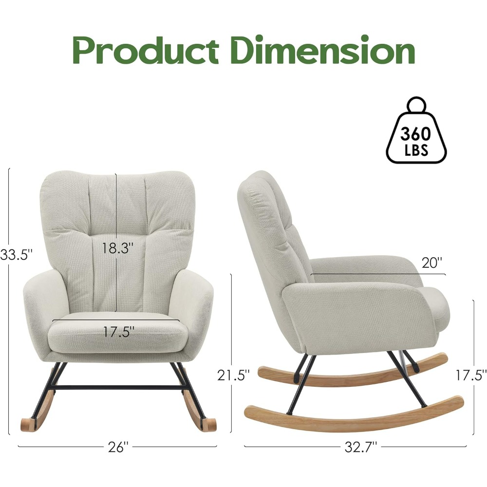 Rocking Chair Nursery, Teddy B - Baby Nursery Rocking Chair ulasan dan harga