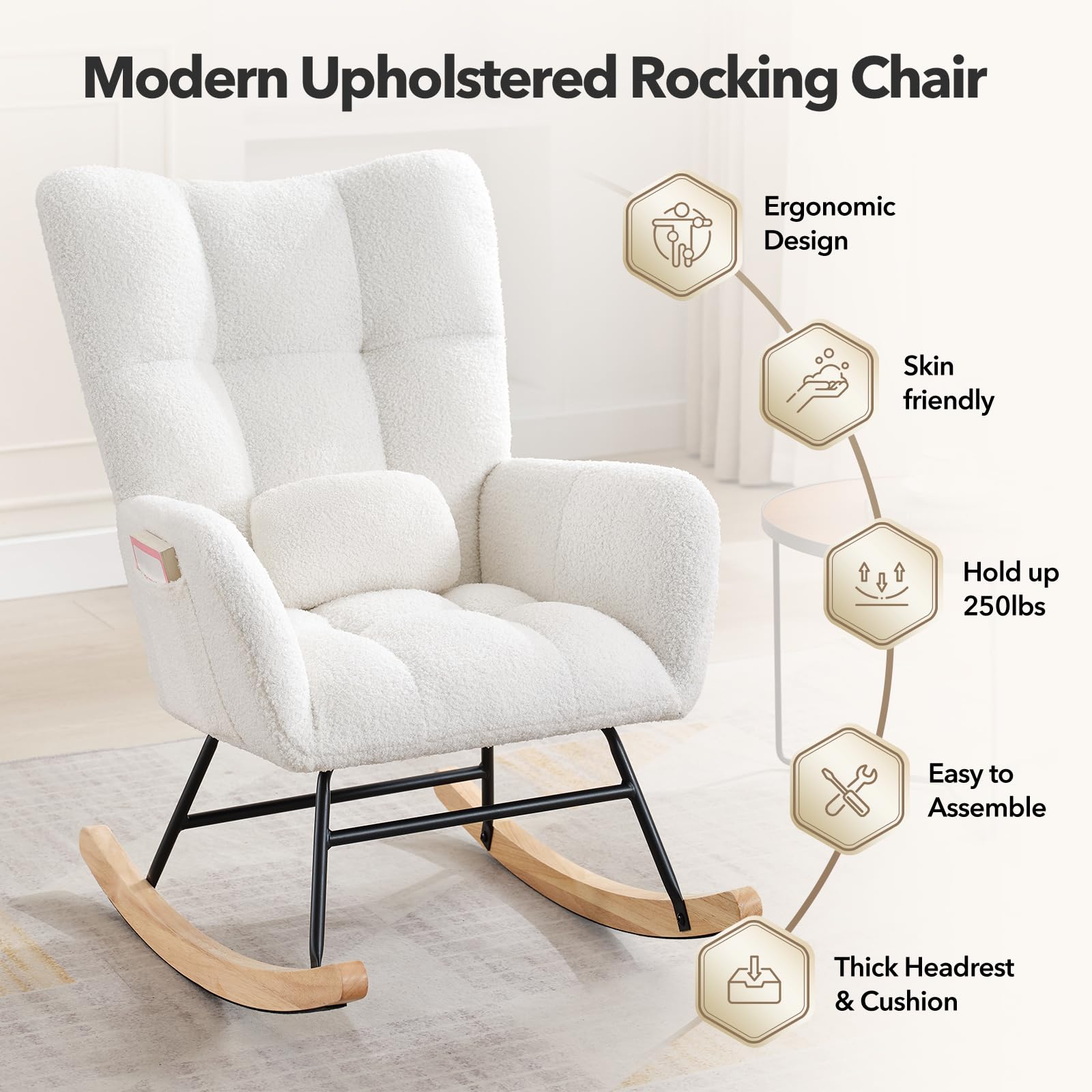 Nursery Rocking Chair Teddy Up - Rocking Chair Nursery ulasan dan harga