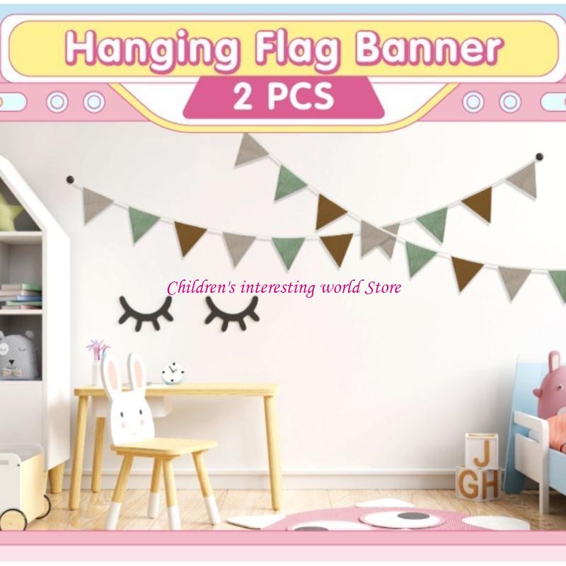 Easy Hanging Bunting Garland V - Baby Nursery Bunting ulasan dan harga