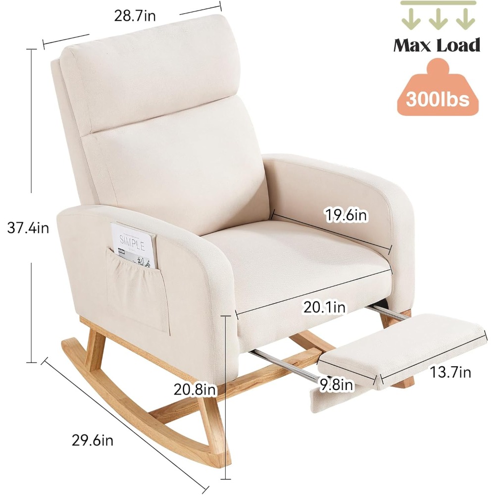 Nursing Glider Rocking Chair W - Baby Nursery Glider Chair ulasan dan harga