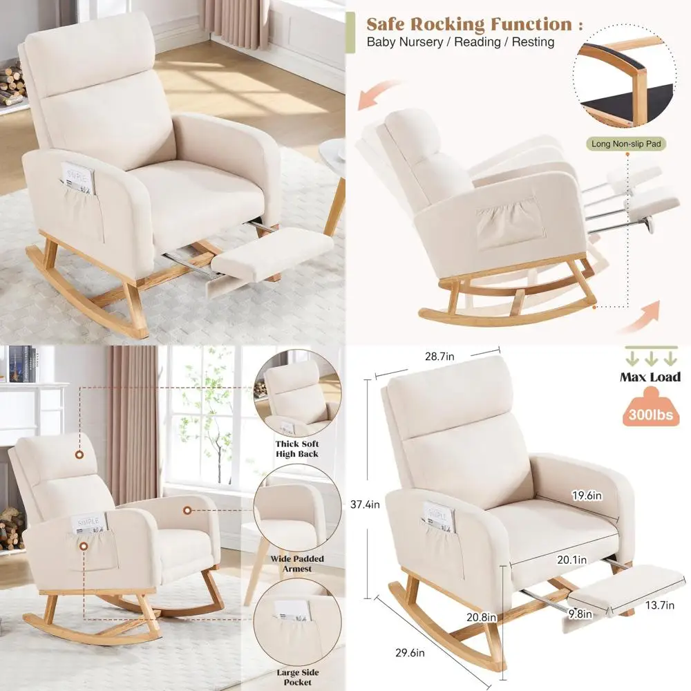 Nursing Glider Rocking Chair W - Baby Nursery Glider Chair ulasan dan harga